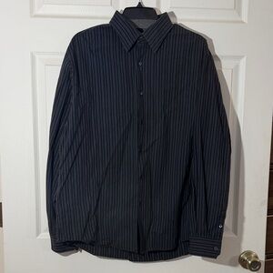 Axist Men's Dark Pinstripe Button Down Shirt